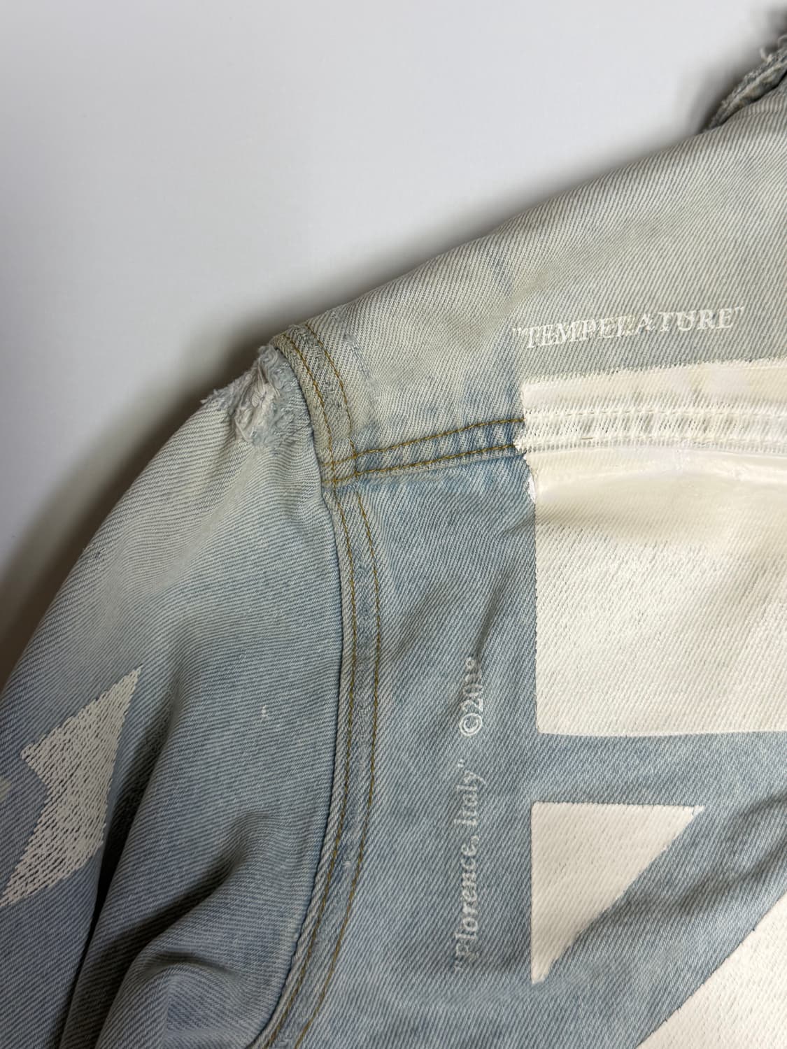 오프화이트 데님 셔츠 자켓 상품이미지5