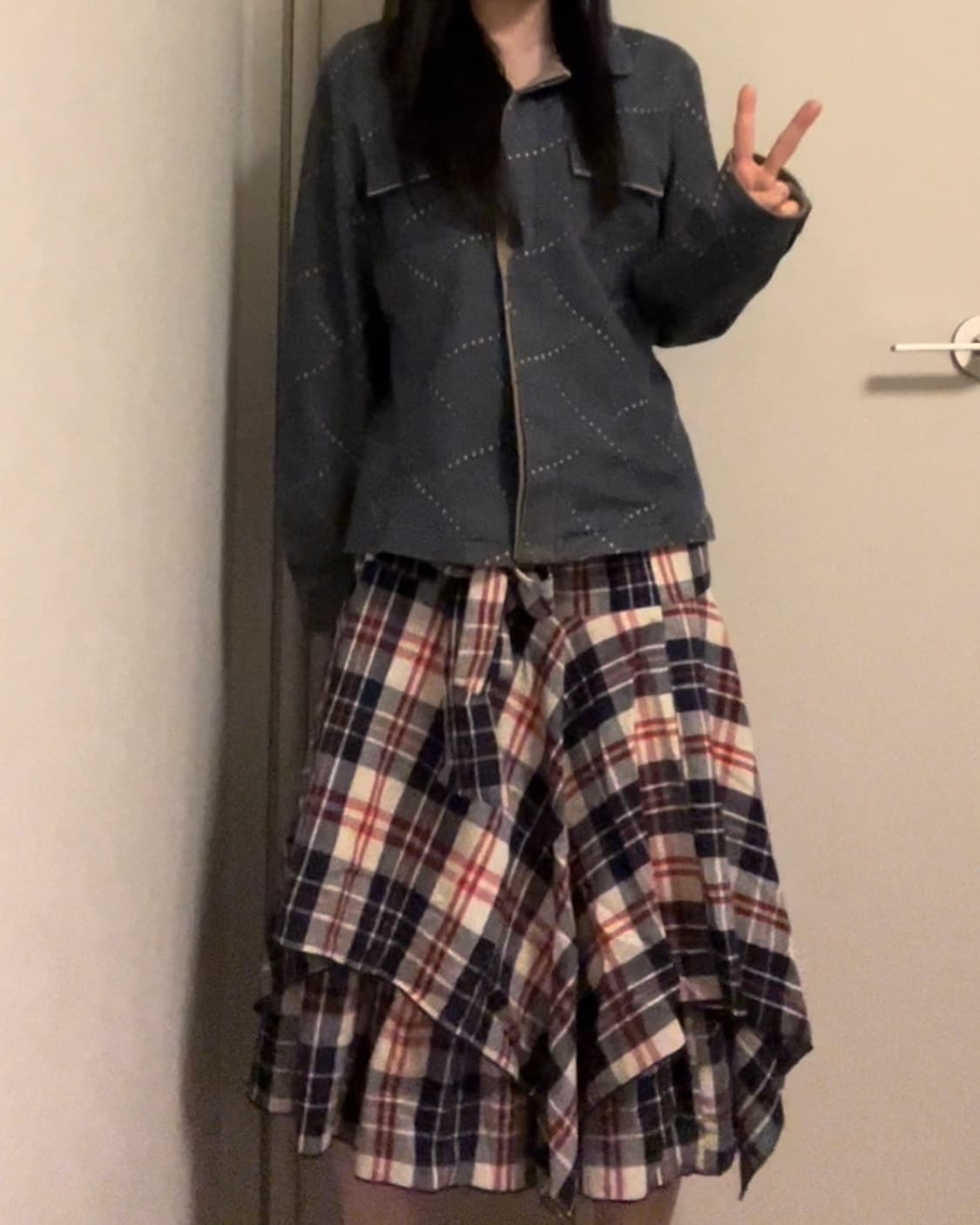 check ribbon midi skirt 상품이미지9