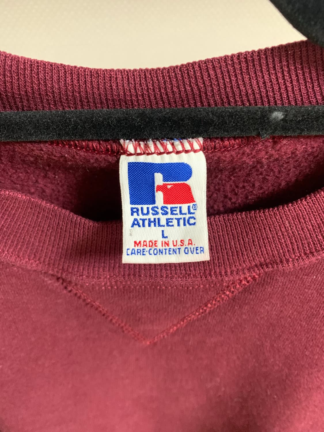 빈티지 90s USA 러셀 와인 스웻셔츠 상품이미지3