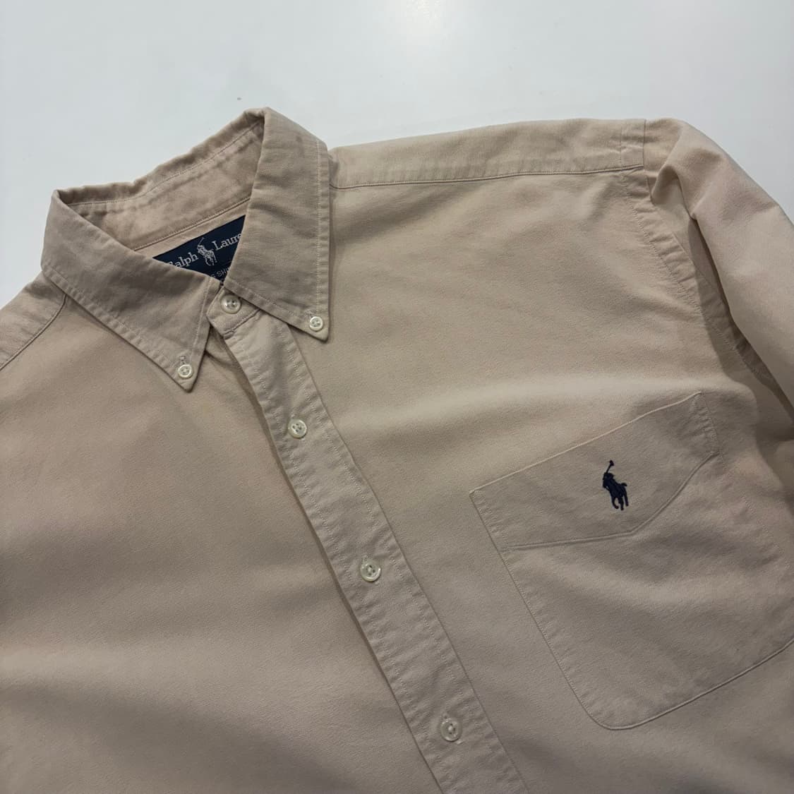 [M] 폴로 랄프로렌 빅셔츠 베이지 포켓 셔츠 D547 상품이미지3