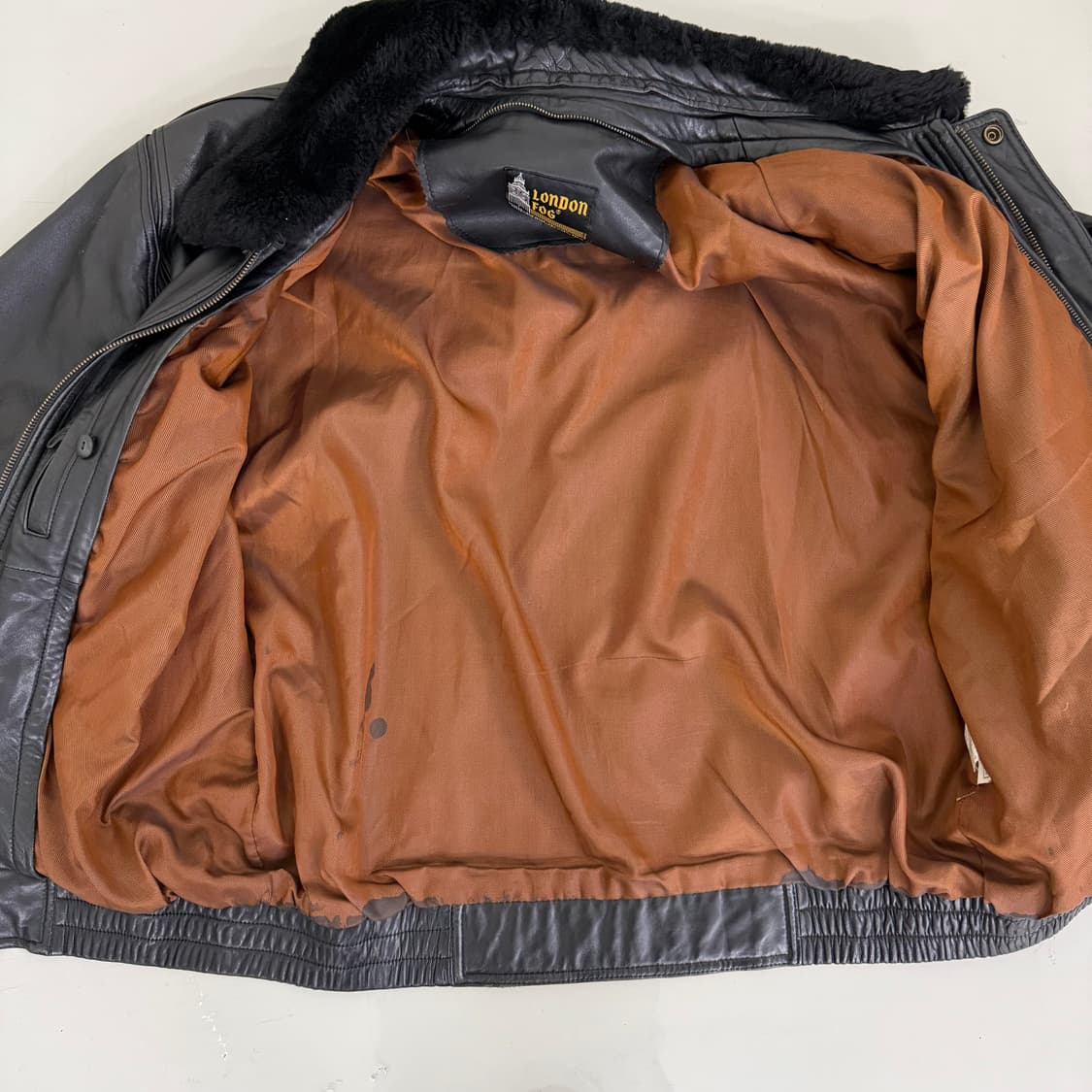 90's 런던 포그 무스탕 가죽 자켓 상품이미지6