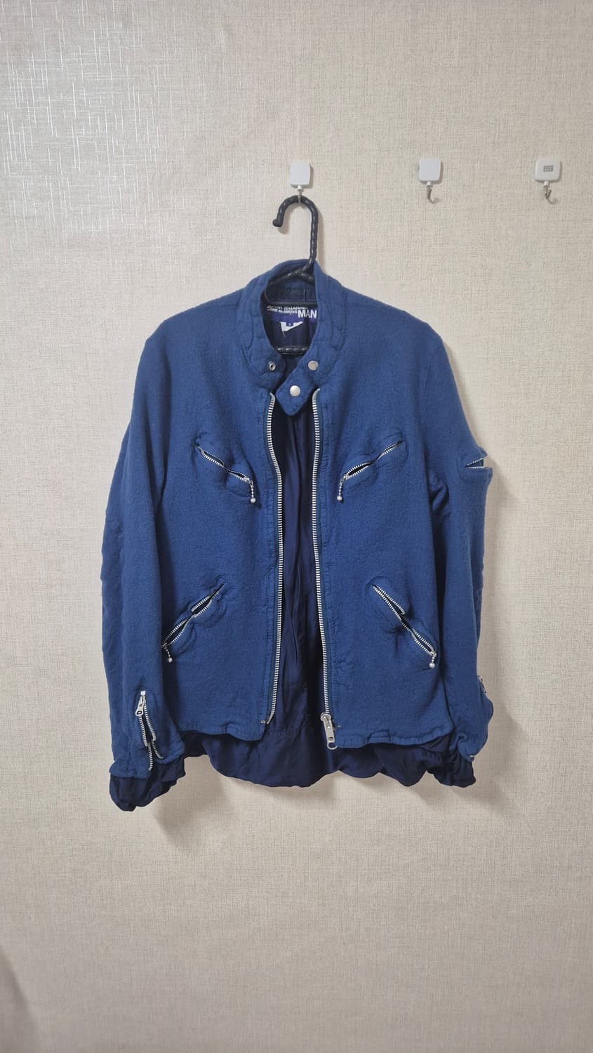 준야 와타나베 07aw 축융 울 라이더 자켓 블루 상품이미지1