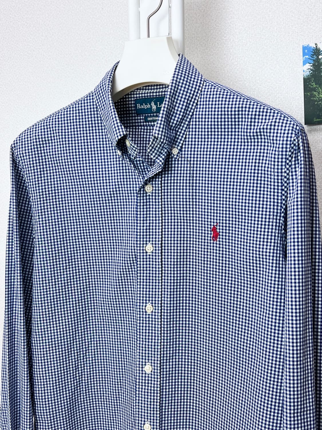 폴로 깅엄체크 셔츠 M 상품이미지2