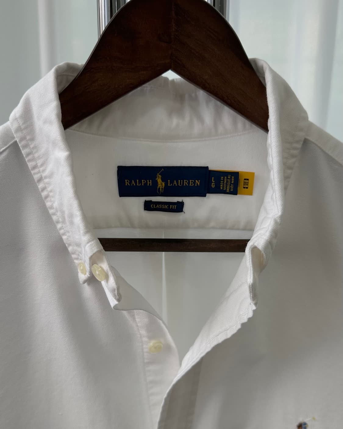 [L]폴로 랄프로렌 클래식핏 화이트 옥스포드 셔츠 상품이미지8