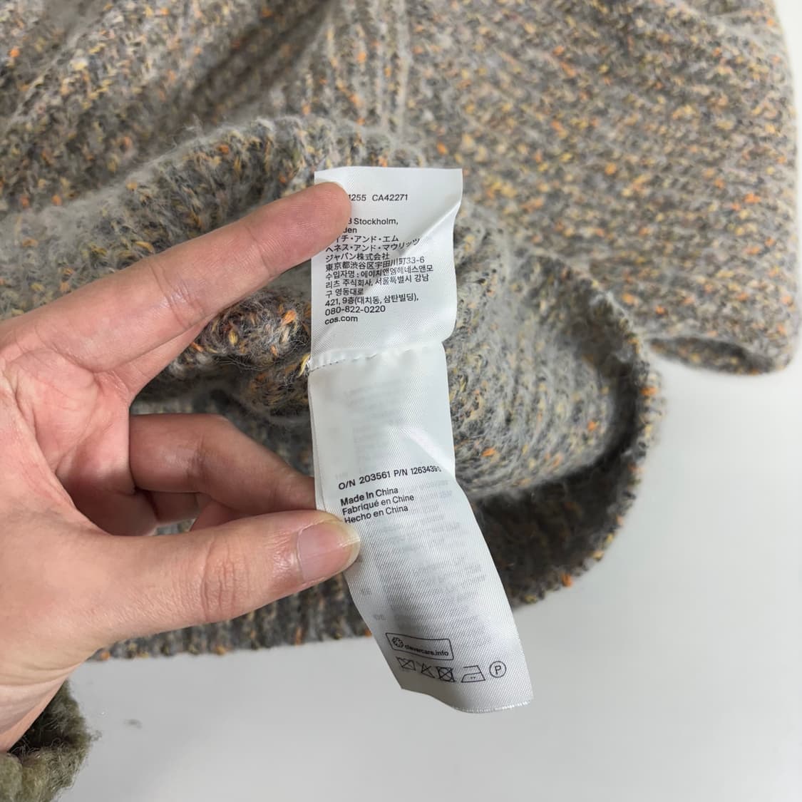 우먼M 코스 COS 루즈오버핏 크루넥 알파카혼방 니트 상품이미지5