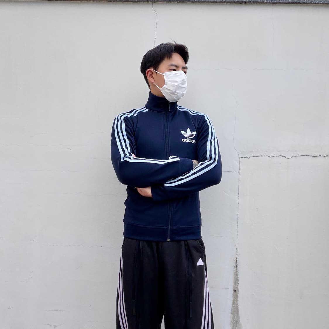 90)아디다스 빅트레포일 스카이블루 삼선 유로파 트랙탑 져지 상품이미지1