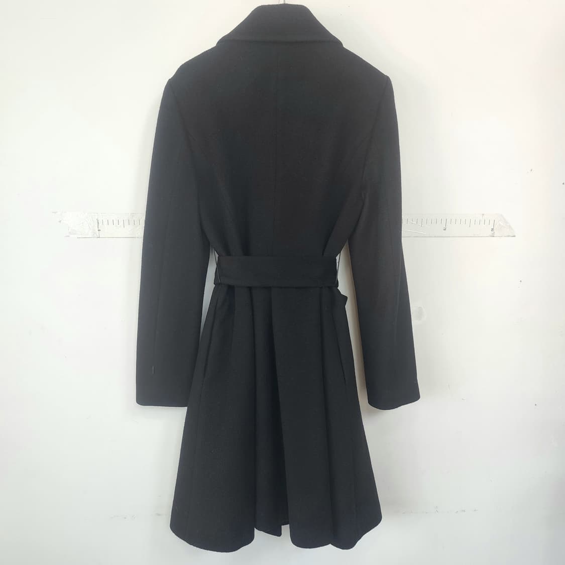 DECO 블랙 벨티드 코트 상품이미지7