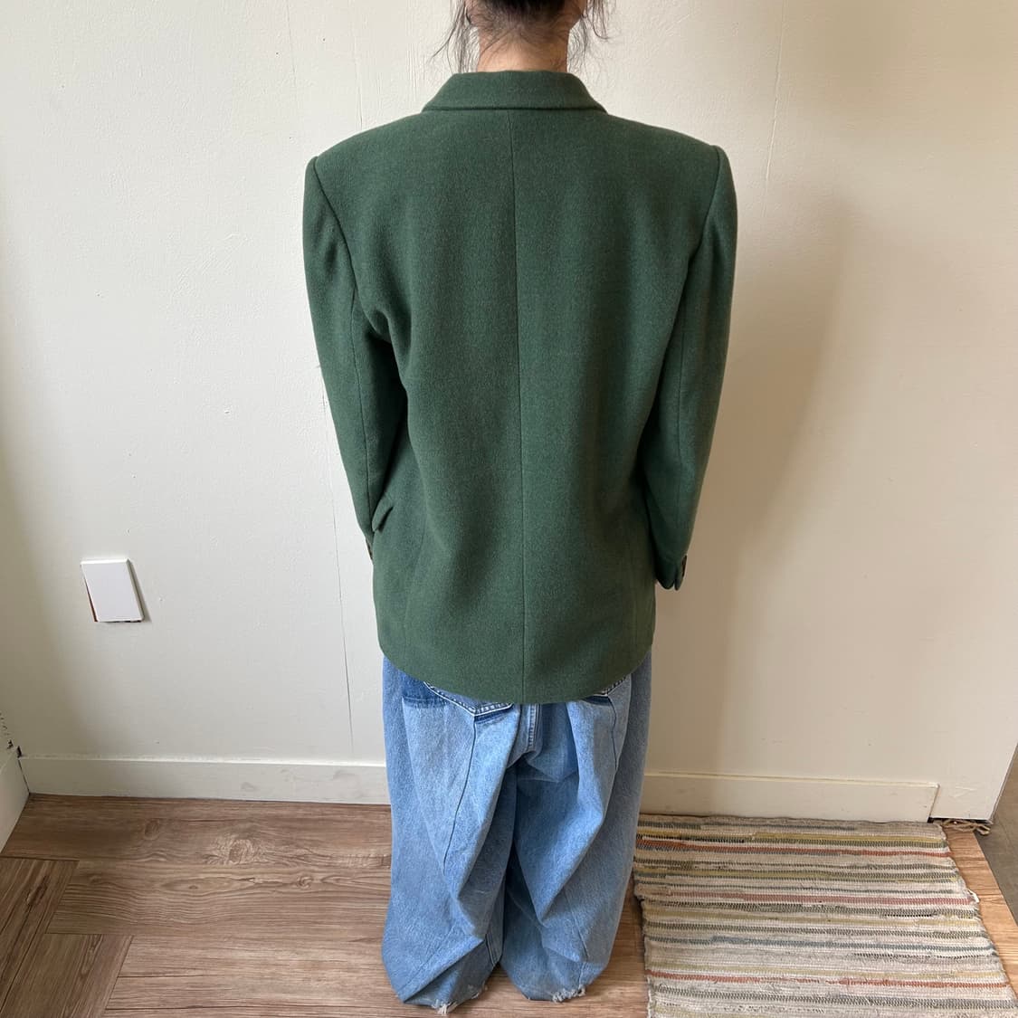 막스마라 모스그린 트위드 자켓 상품이미지3