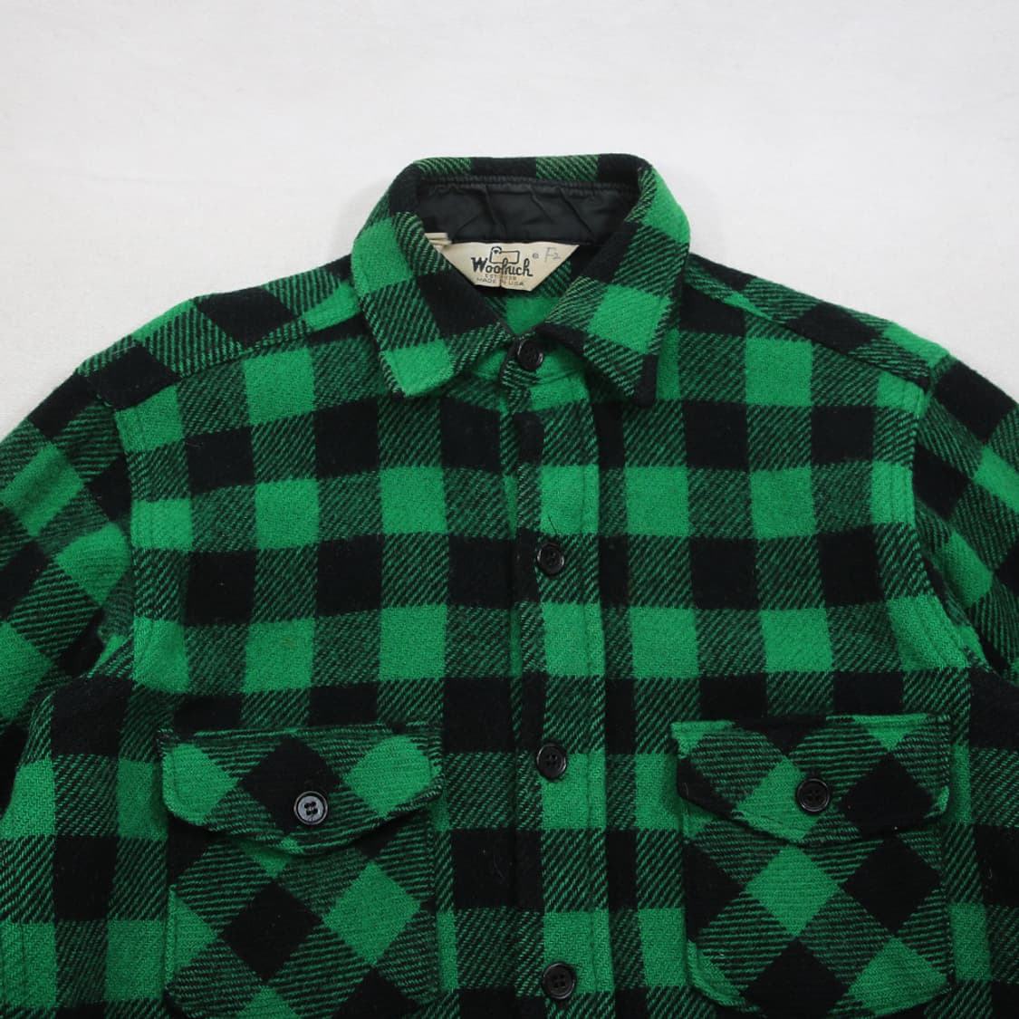 (착용컷) 80's WOOLRICH 버팔로 울 체크 셔츠 (95-98) 상품이미지5