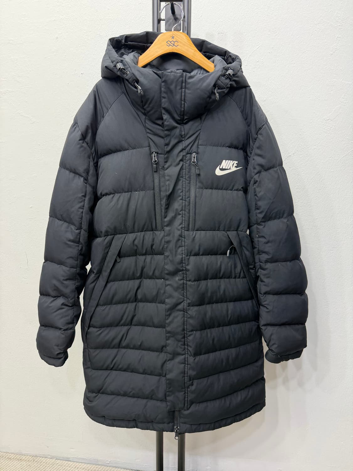 정품) 나이키 남성 블랙 롱패딩 XXL 상품이미지1