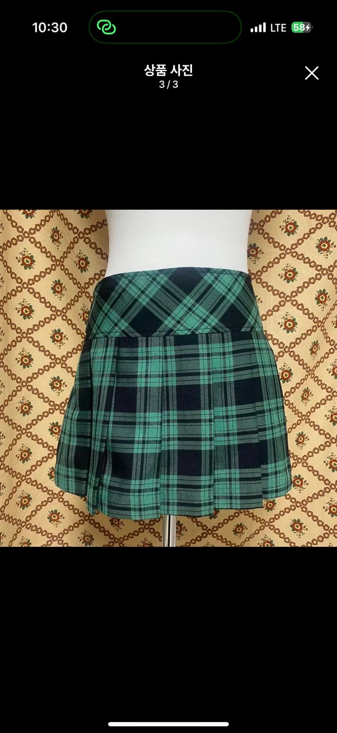 Y2K 체크 체인 스커트 상품이미지3