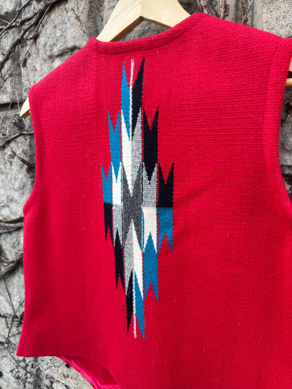 오르테가 핸드 우븐 울 치마요 베스트 웨스턴 네이티브 조끼 상품이미지6