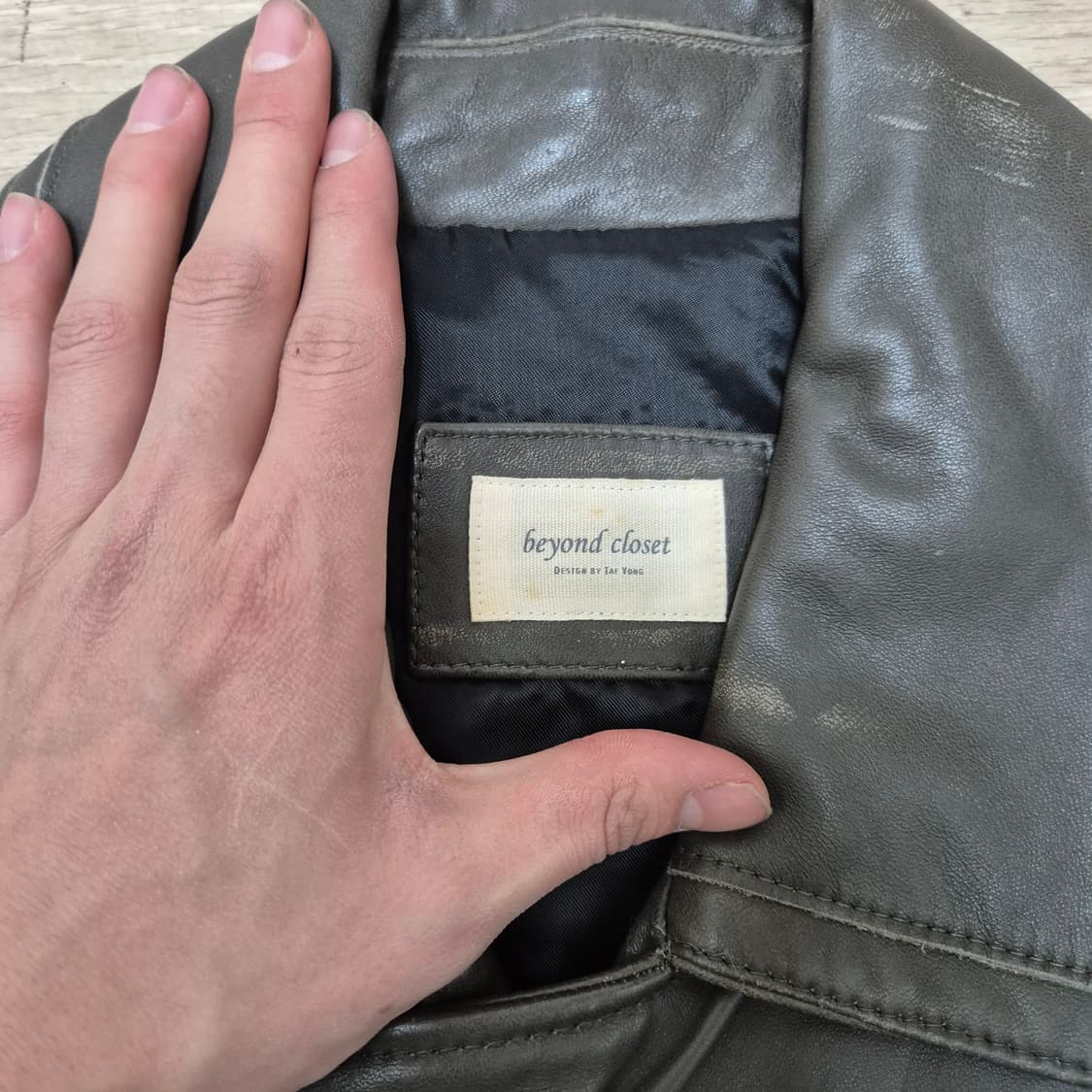 비욘드클로젯 더블 라이더 레더 가죽자켓 M/L 상품이미지5