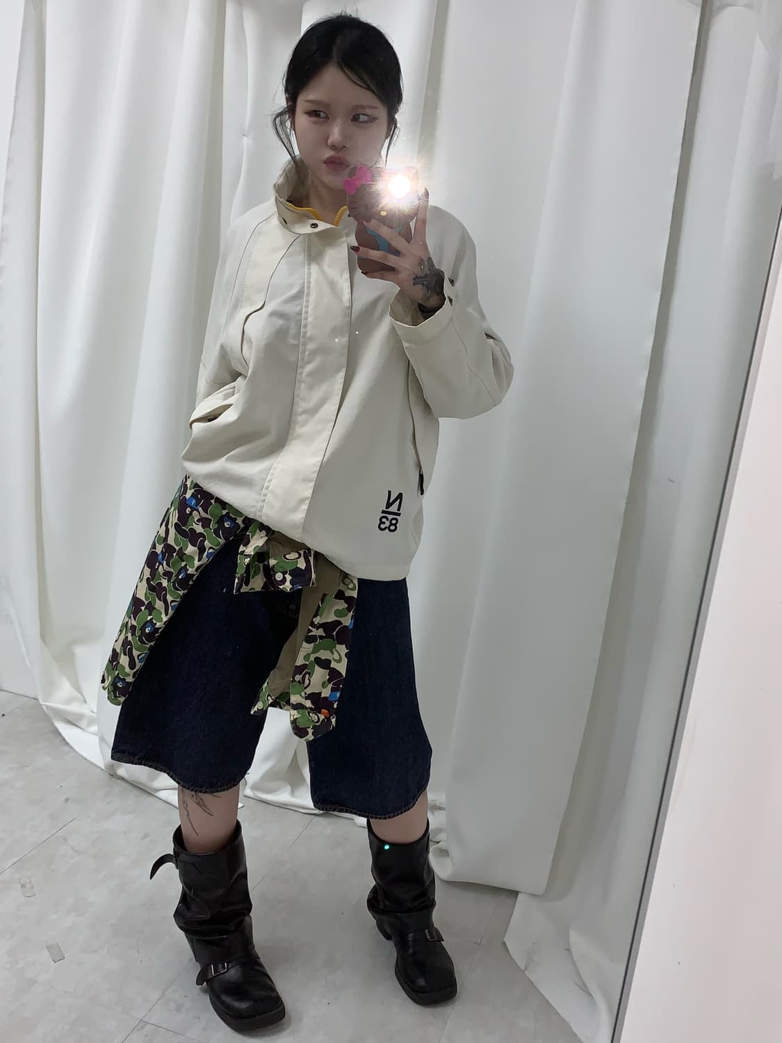 Nautica 화이트 바람막이 상품이미지1