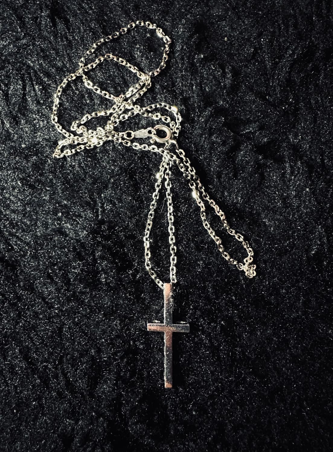 킹크로치 심플 크로스 목걸이 은십자가 목걸이 상품이미지6