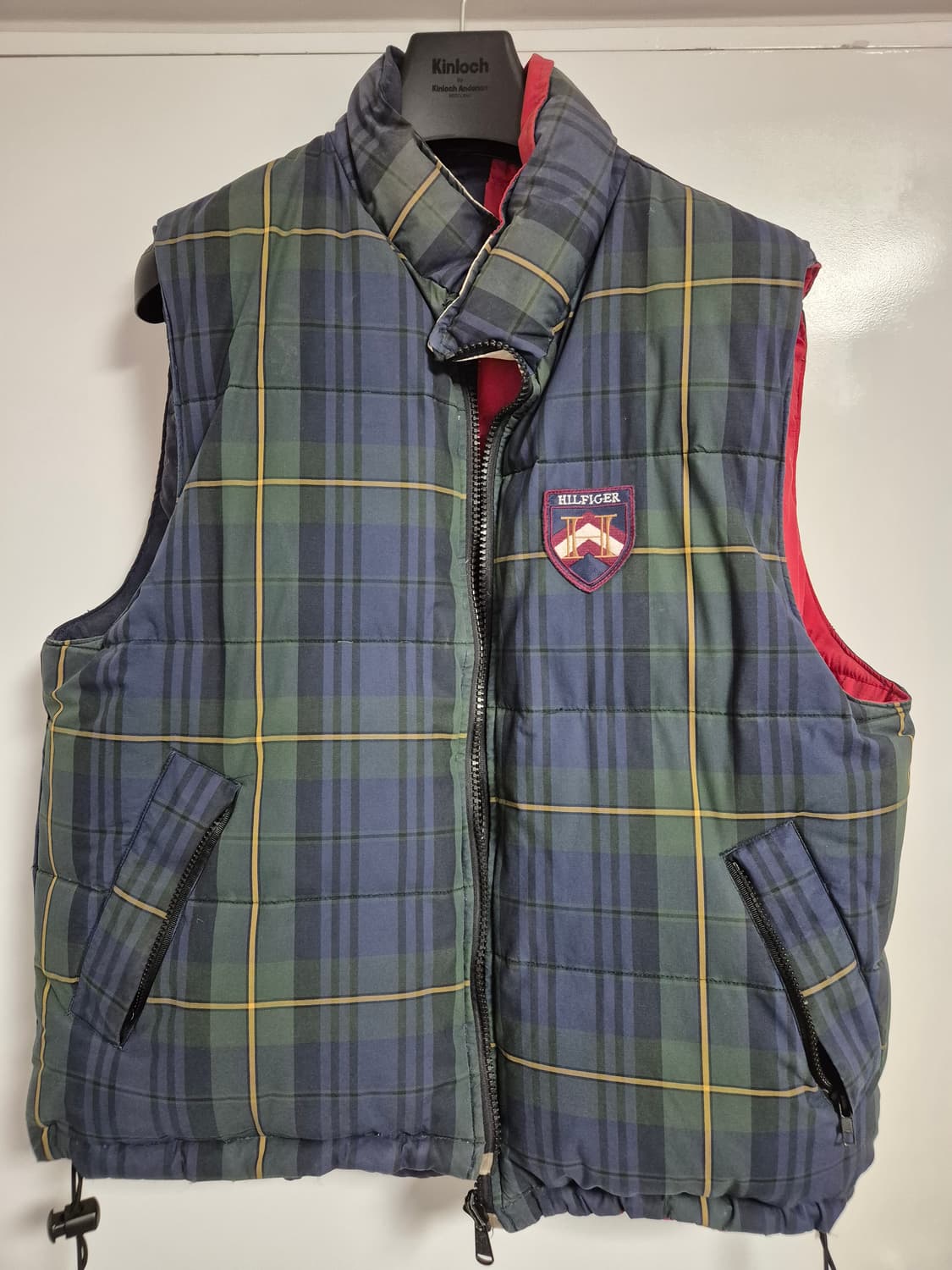 90s 타미힐피거 양면 패딩조끼 xl 상품이미지1