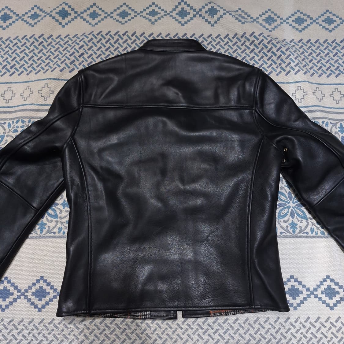 CARPHEY 블랙 말가죽 금장버튼 펑크 락시크 라이더자켓 레더자켓 상품이미지10