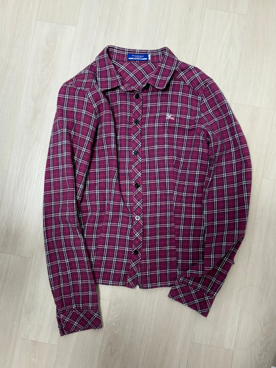 버버리 블루라벨 핑크 체리 셔츠 상품이미지5