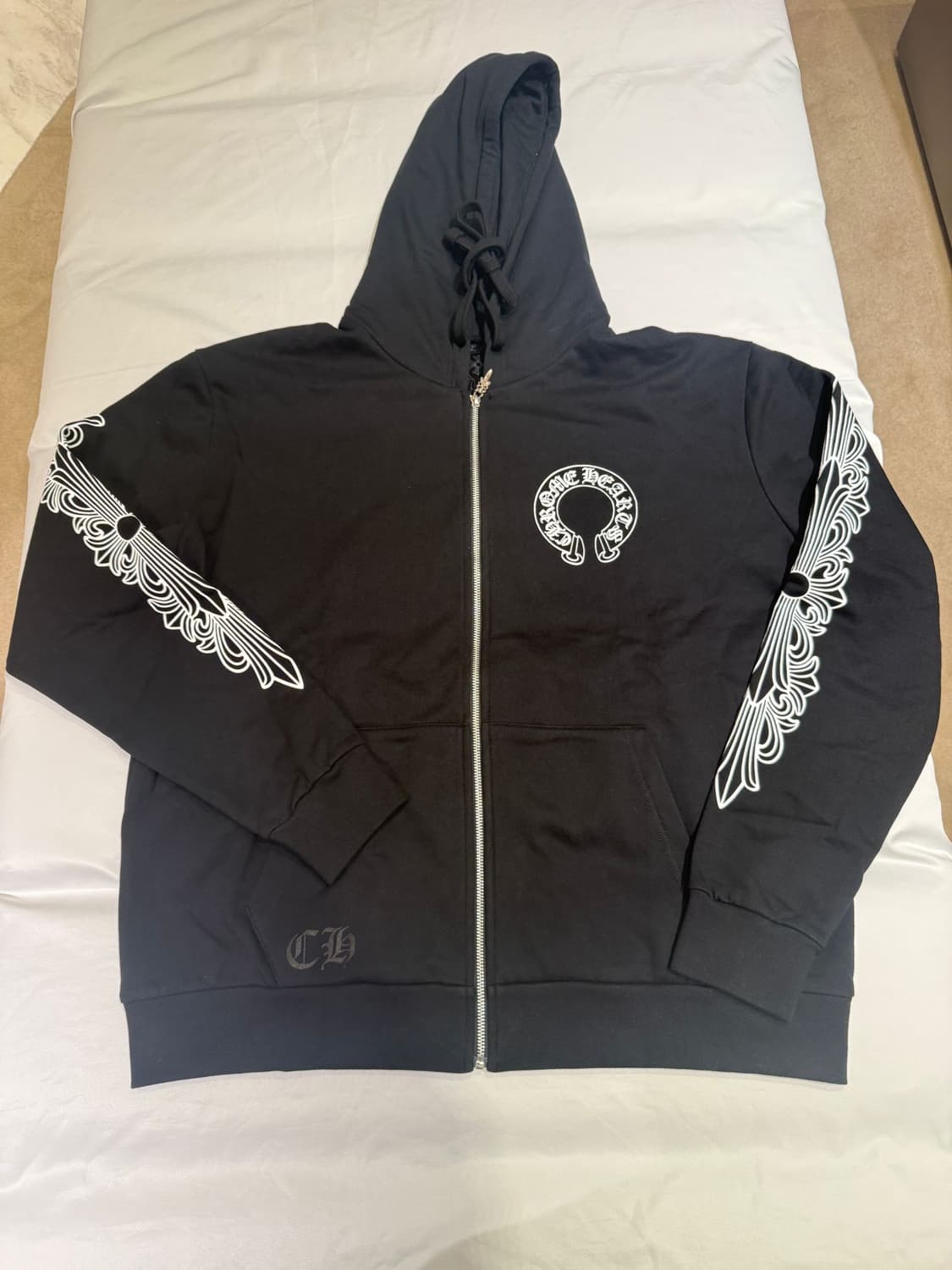 크롬하츠 홀스슈 플로럴 플리스 후디 L 상품이미지1