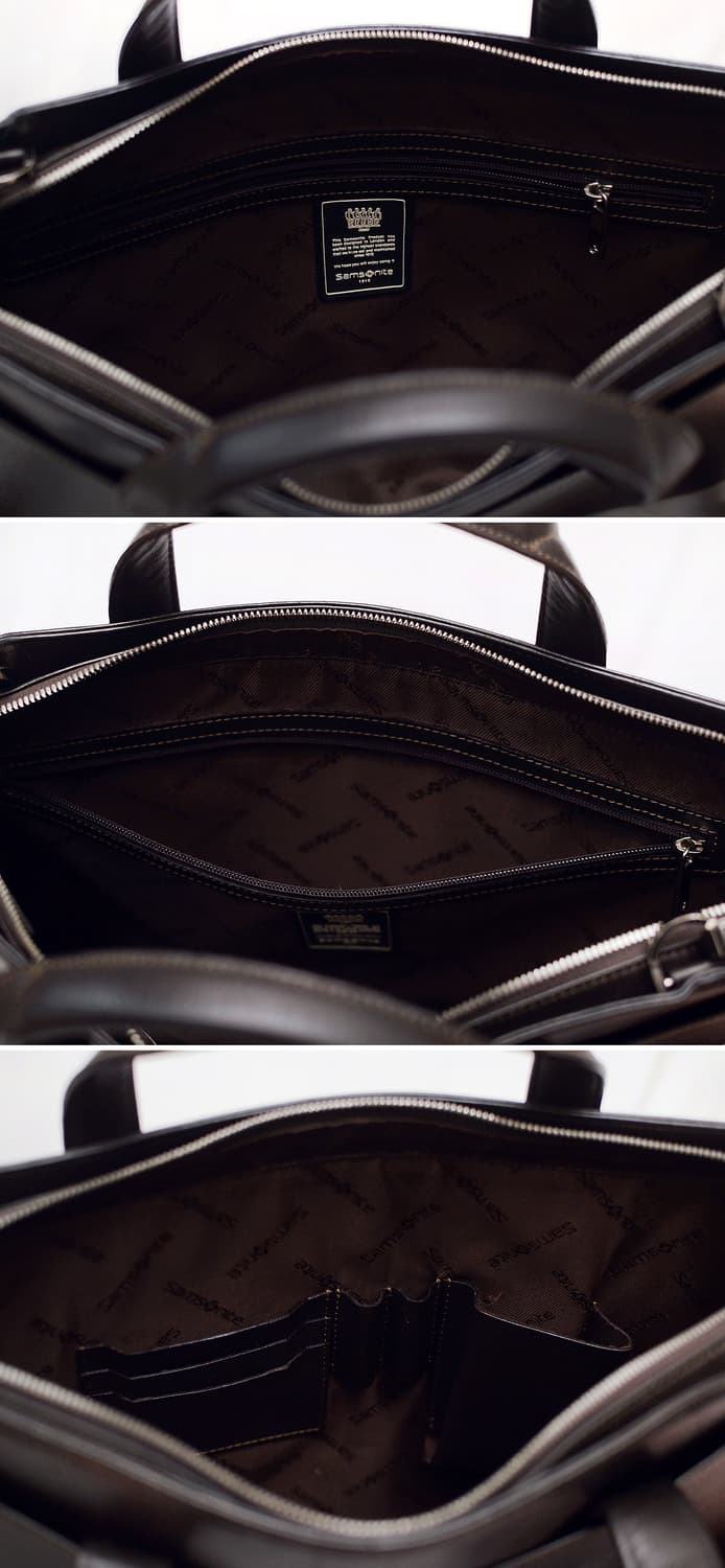 쌤소나이트 폴리오 풀그레인 사피아노 레더 슬림 브리프케이스 상품이미지8