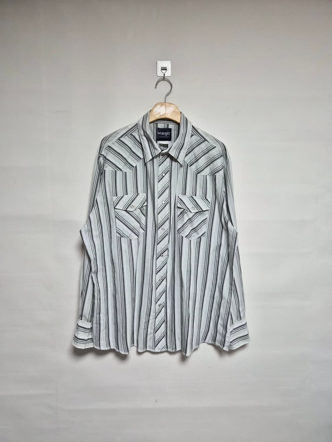 랭글러Wrangler 스트라이프 웨스턴 셔츠 XL사이즈 - S297 상품이미지1