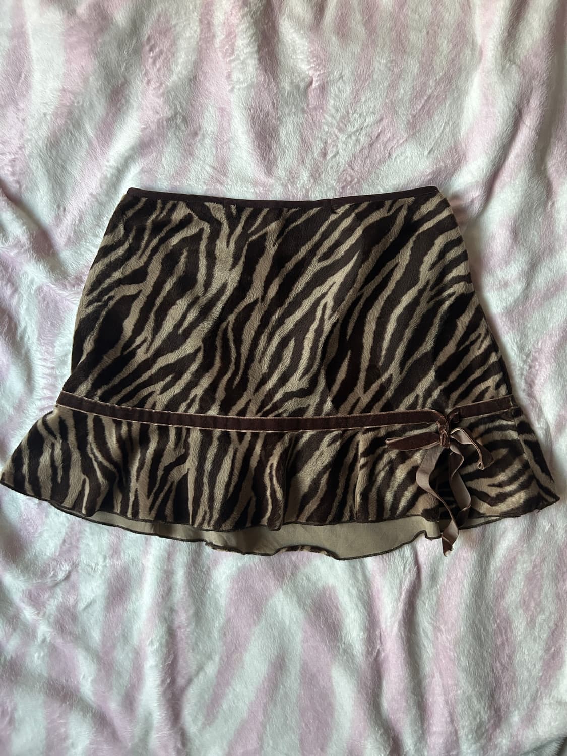 오네갸루 지브라 패턴 미니스커트 상품이미지1