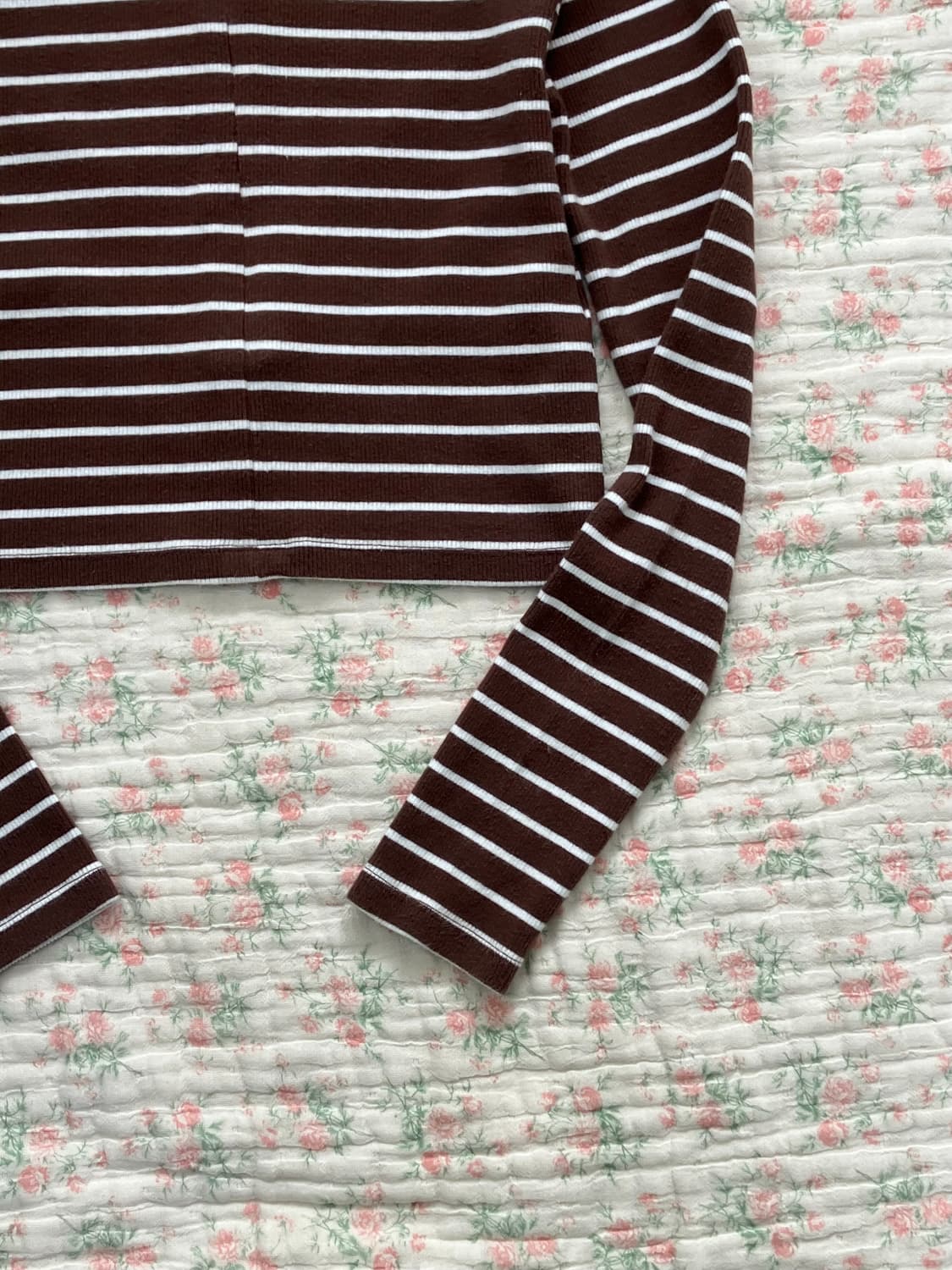 아베크롬비 초코 우유 브라운 카라 스트라이프 니트 1100 모리걸 y2k 상품이미지5