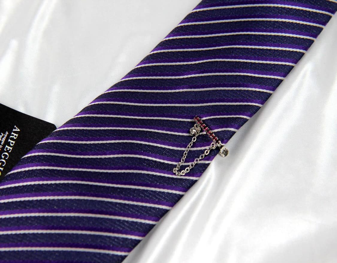 아르페지오 8.2cm 미사용 신형 넥타이핀 포함 남자 명품 넥타이 상품이미지4