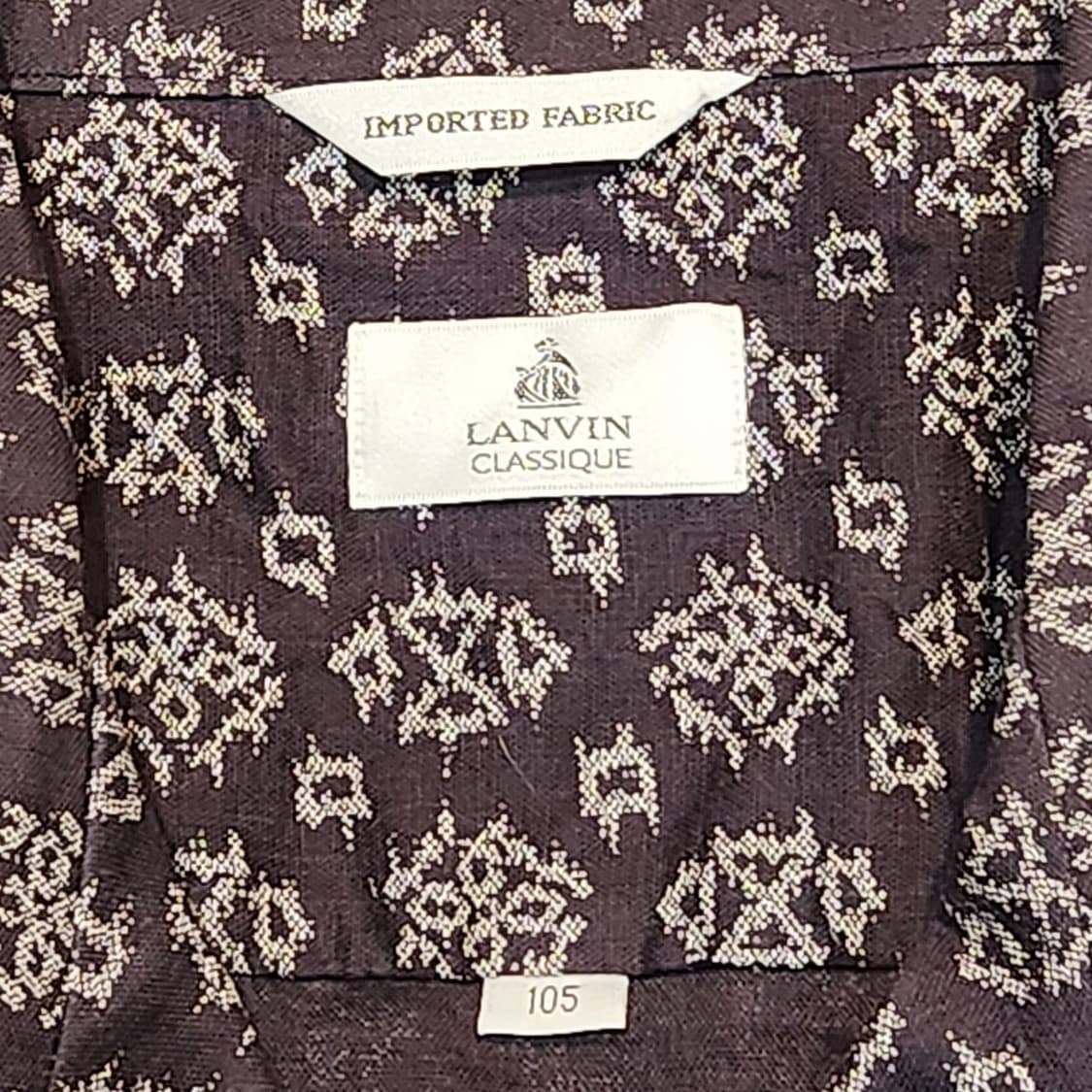 LANVIN 클래식 반팔 패턴 셔츠 새상품 (105) 상품이미지3