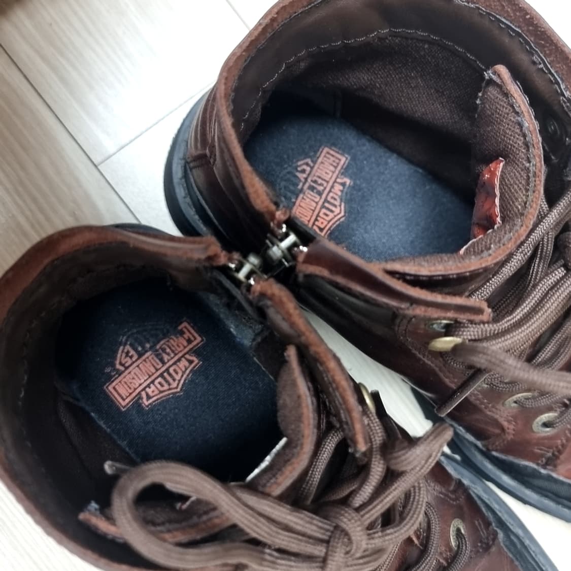 할리데이비슨 가죽 브라운 워커 부츠(uk6) 상품이미지4