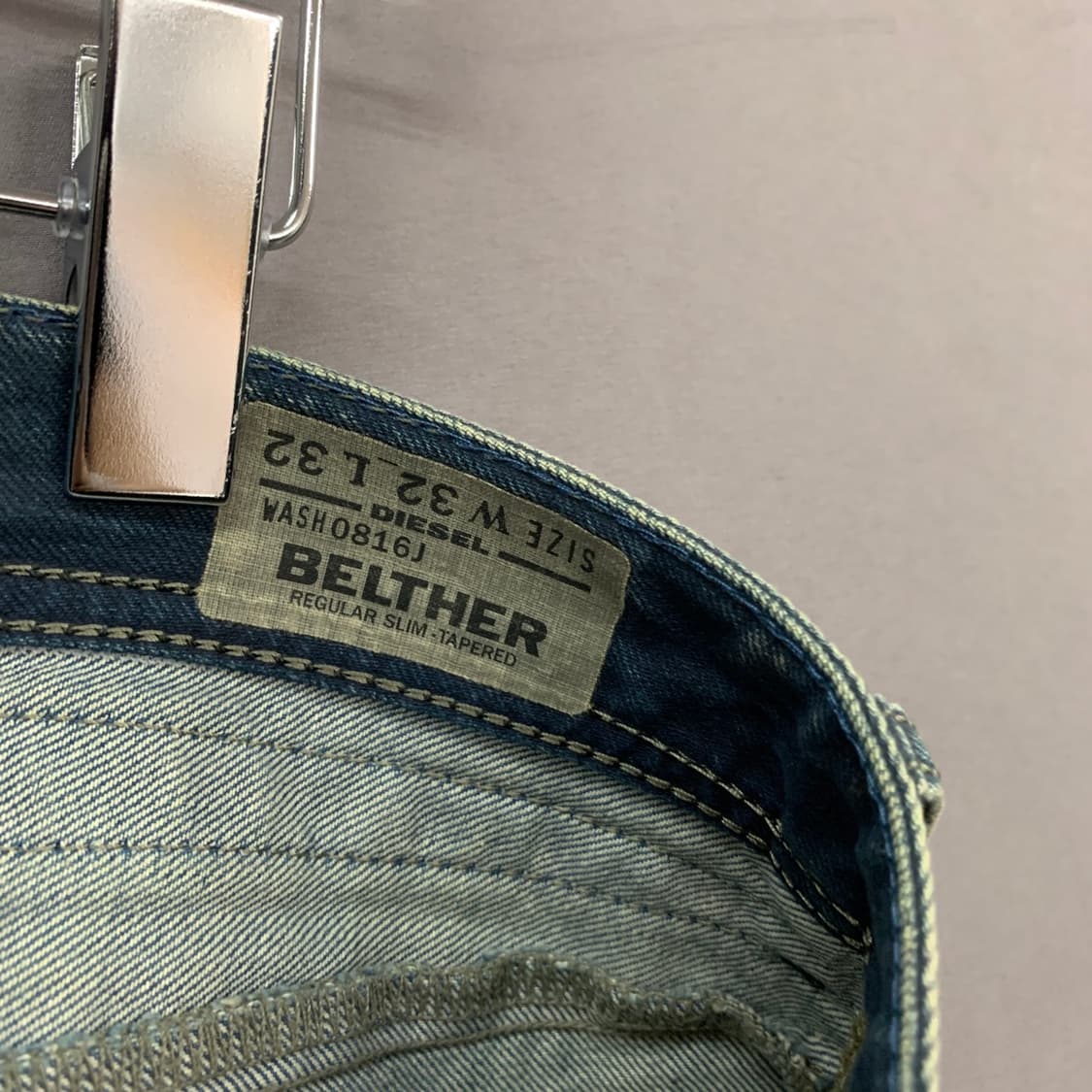 32인치 디젤 belther 레귤러 슬림 테이퍼드핏 워싱 데님 청바지 상품이미지7