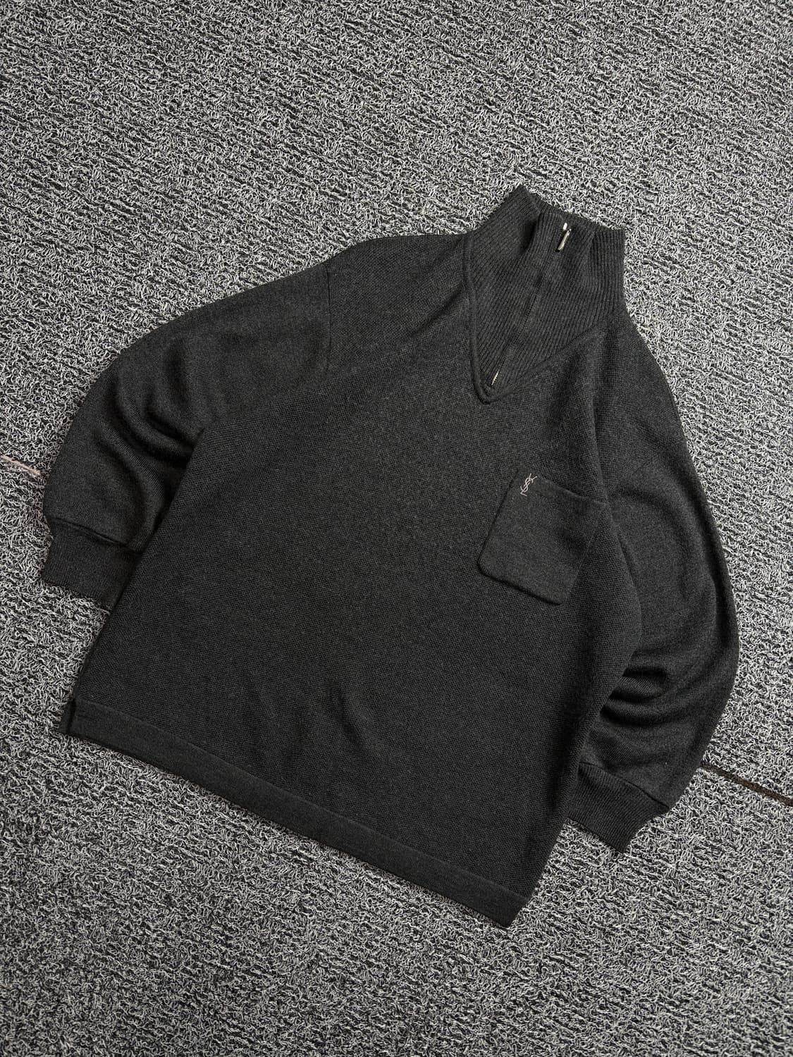 90s YSL 입생로랑 아카이브 하프집업 하이넥 스웨터 2063 상품이미지1