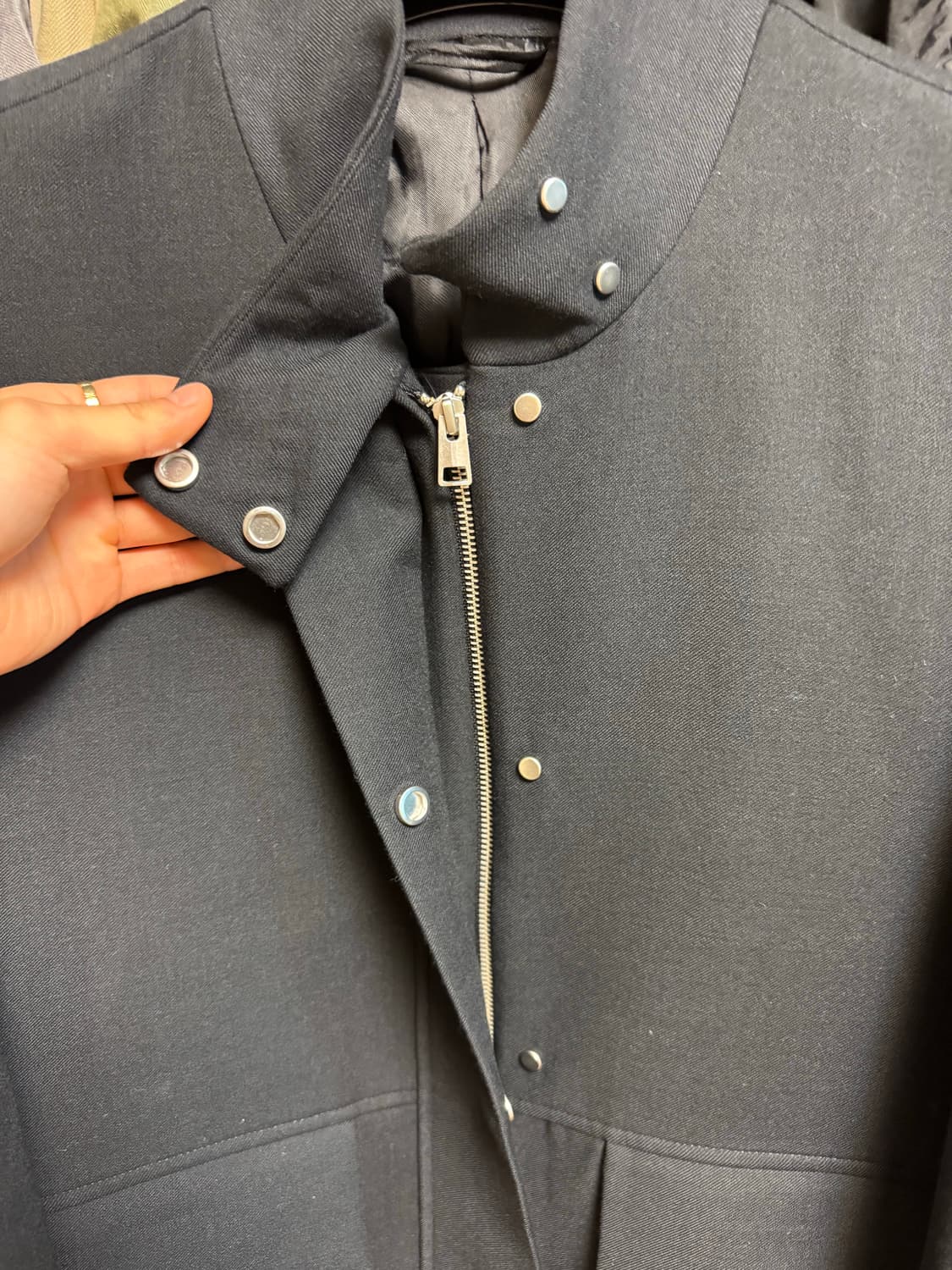 코스(COS) 오버사이즈 퍼넬 넥 울 보머 재킷 L 상품이미지4