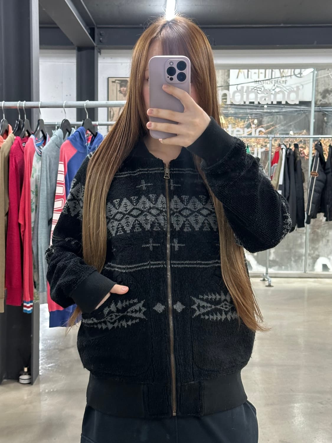 히스테릭글래머 히스걸 노르딕 헤비테리 바시티자켓 상품이미지2