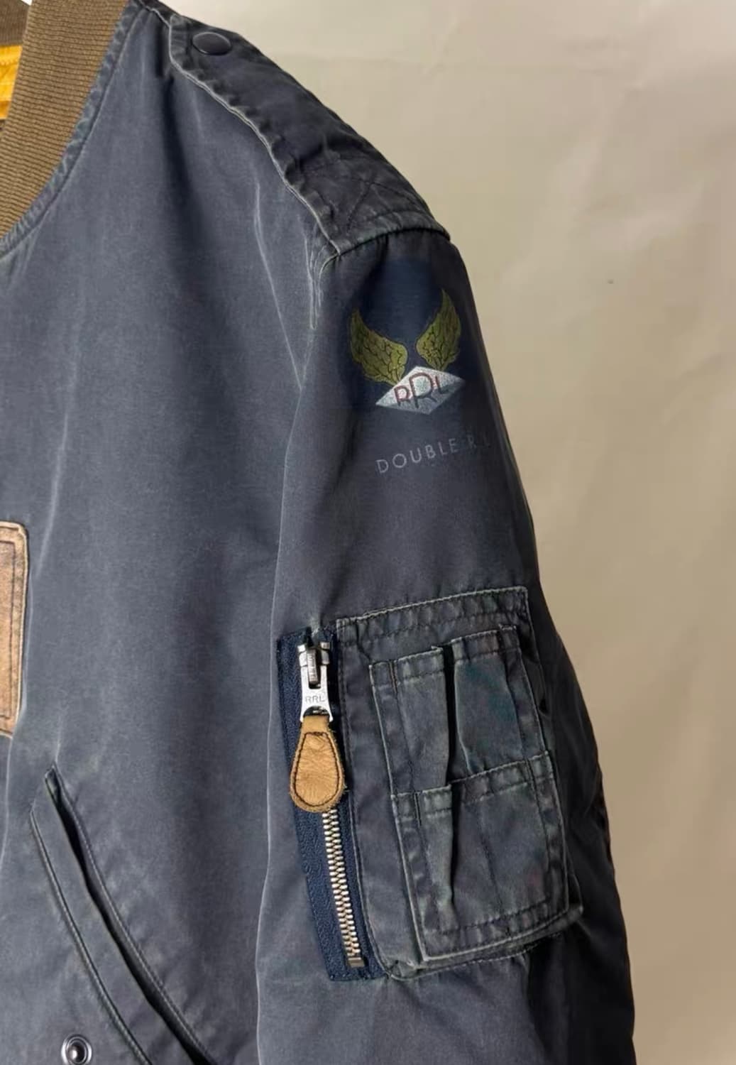 RRL 트윌 플라이트자켓 봄버 마원 항공자켓 L 상품이미지3