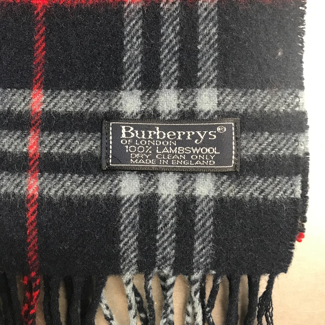 버버리 정품 램스울 머플러 네이비 상품이미지3