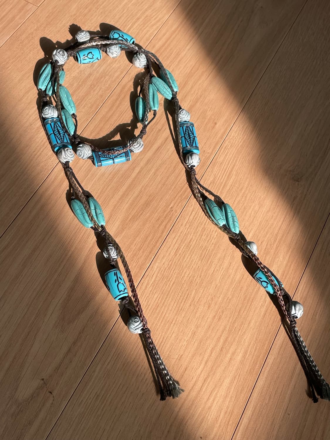 Blue turoquoise scarf style necklace 상품이미지1
