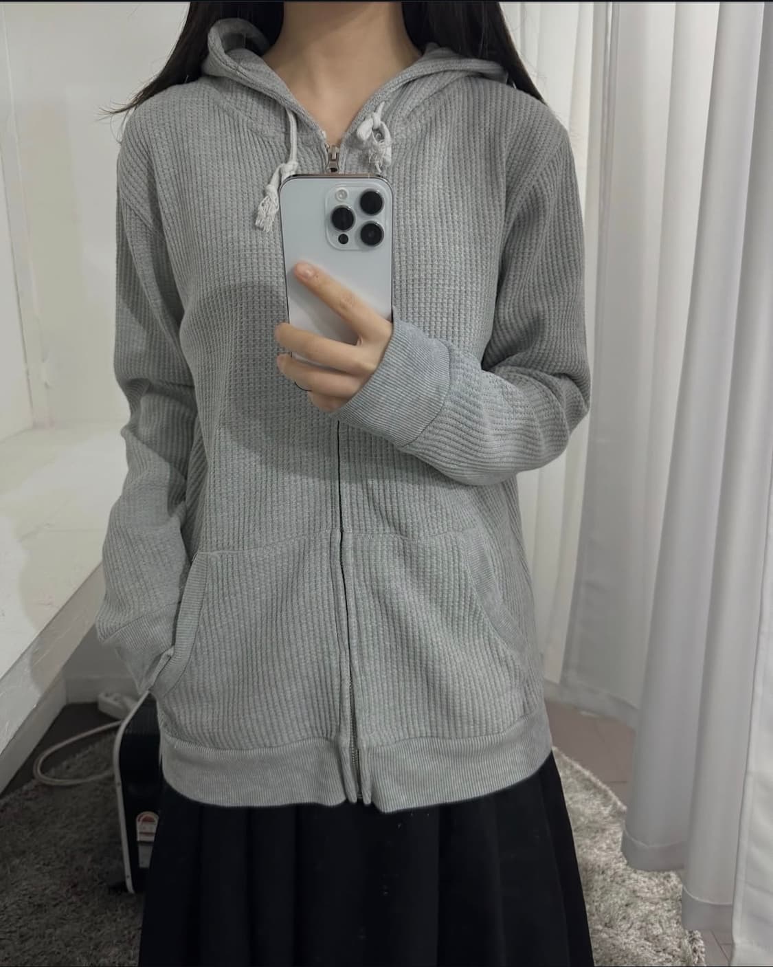 double focus knit hood zipup 상품이미지4