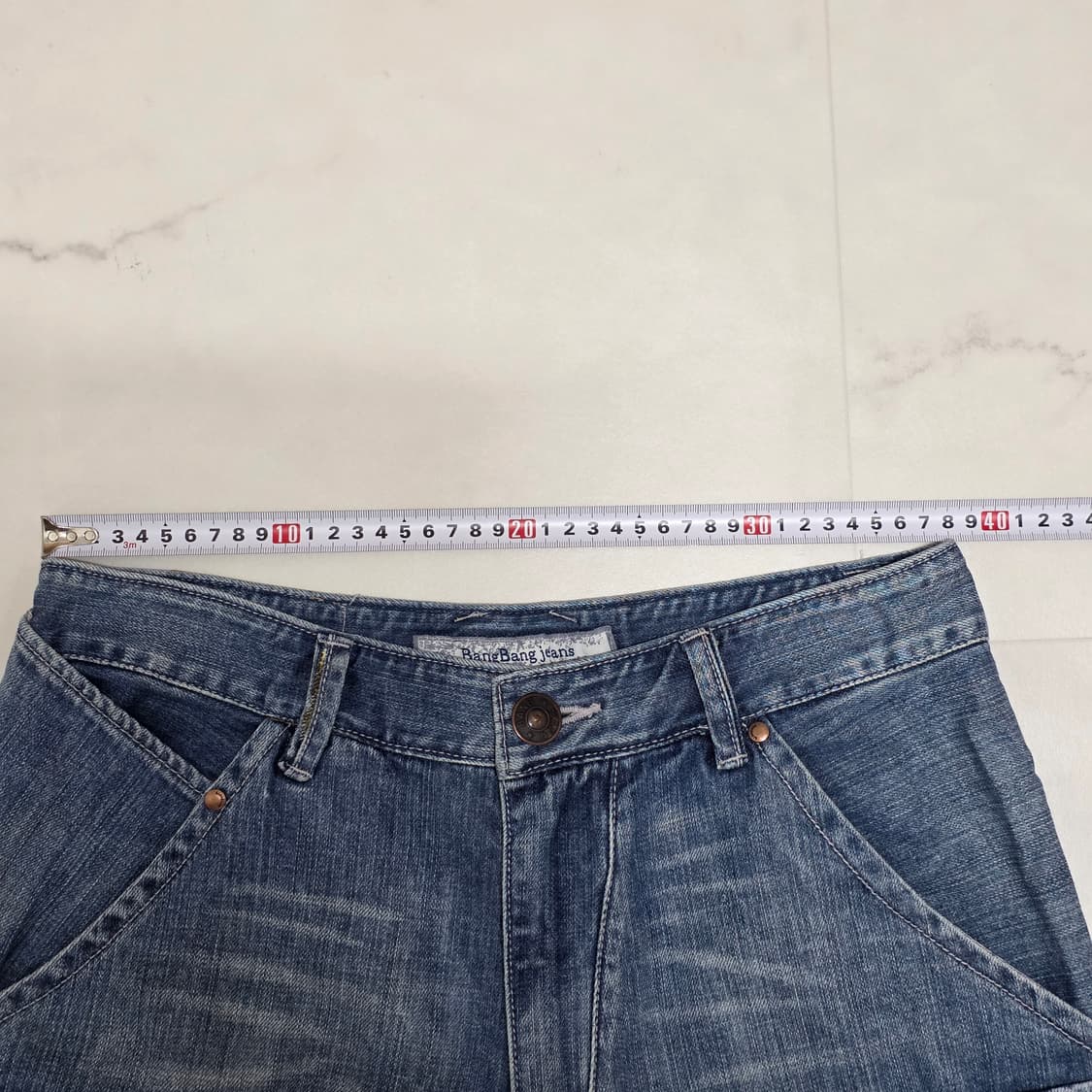 30) Y2K 빈티지 패치 멀티포켓 데님 버뮤다팬츠 상품이미지6