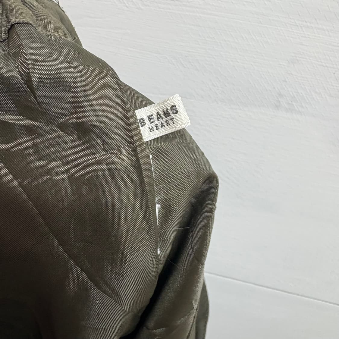 BEAMS HEART 빔즈 바스락 카키 롱 스커트  상품이미지6