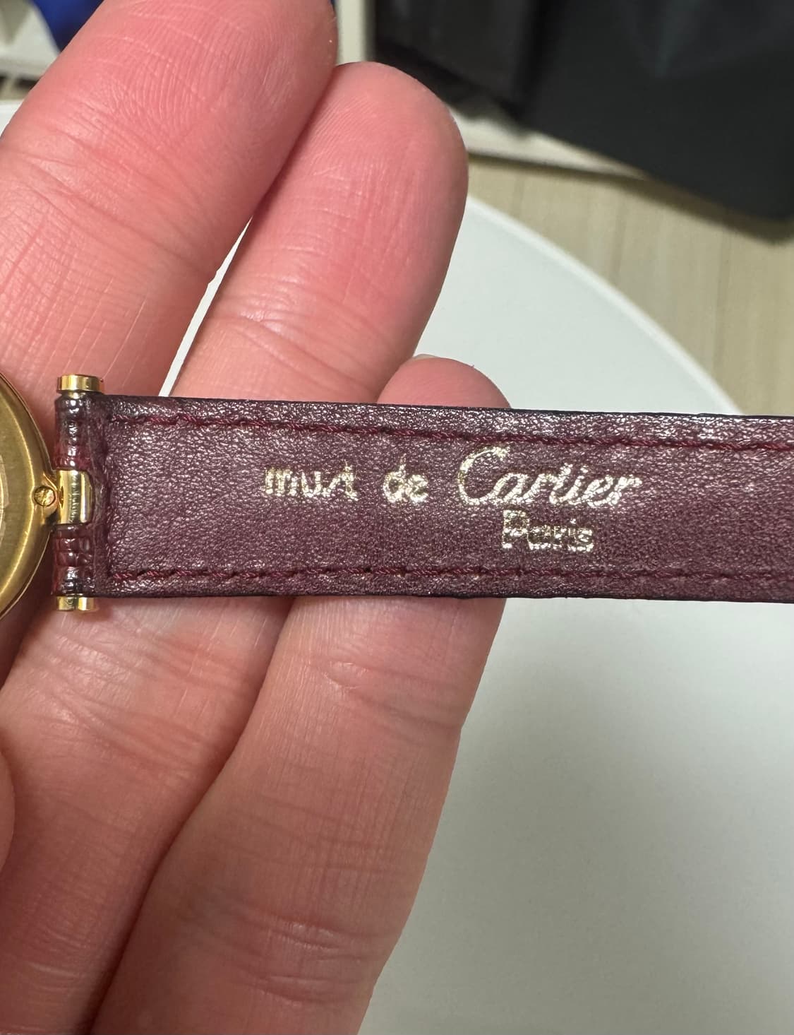 까르띠에 머스트 방돔 버건디 쿼츠 빈티지 상품이미지3