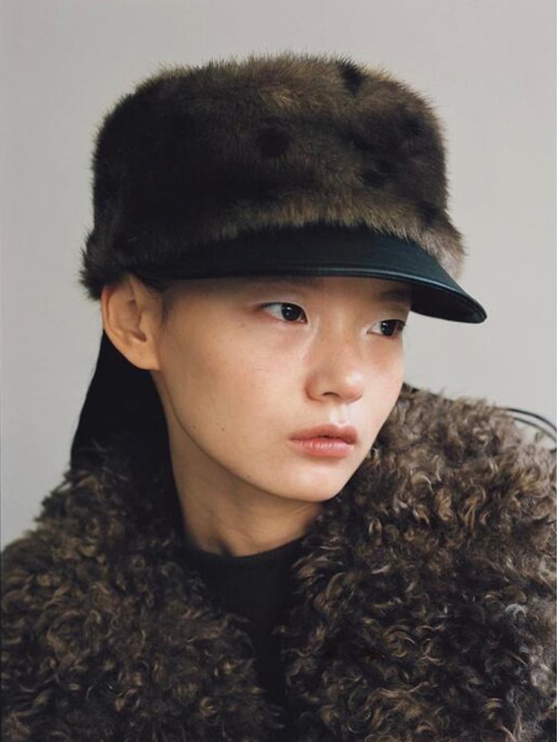 어썸니즈 BELLBOY CAP_FUR DOT BROWN 상품이미지2