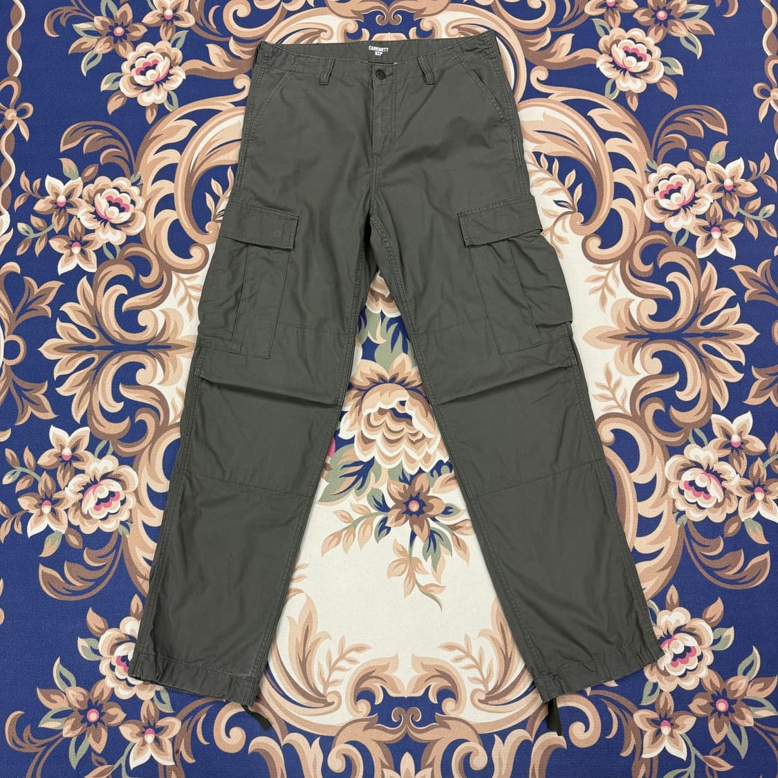 (31)칼하트WIP 립스탑 코튼 카고팬츠(올리브) 상품이미지2