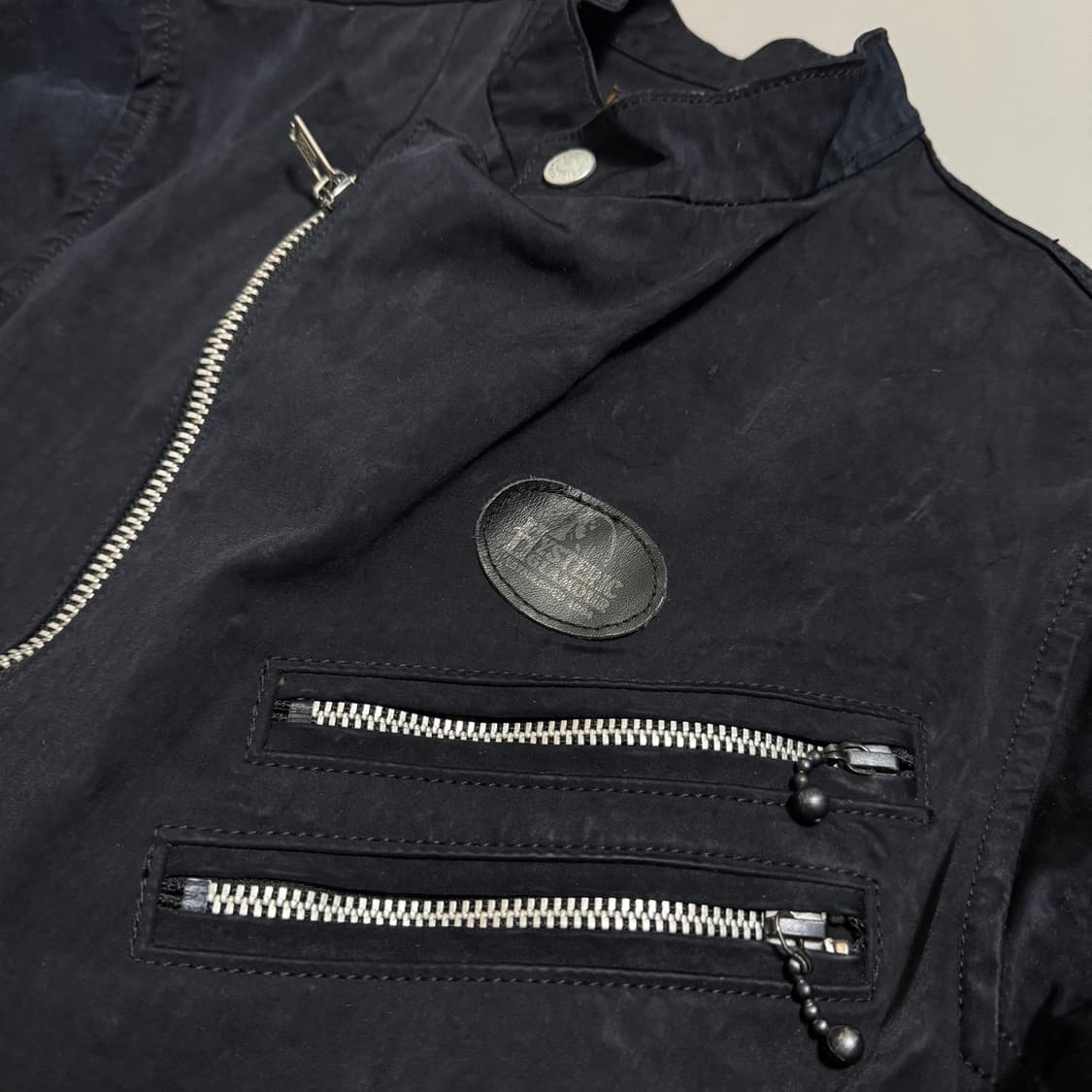 히스테릭글래머 다크네이비컬러 나일론 혼방 코팅 더블 라이더스 자켓 상품이미지4