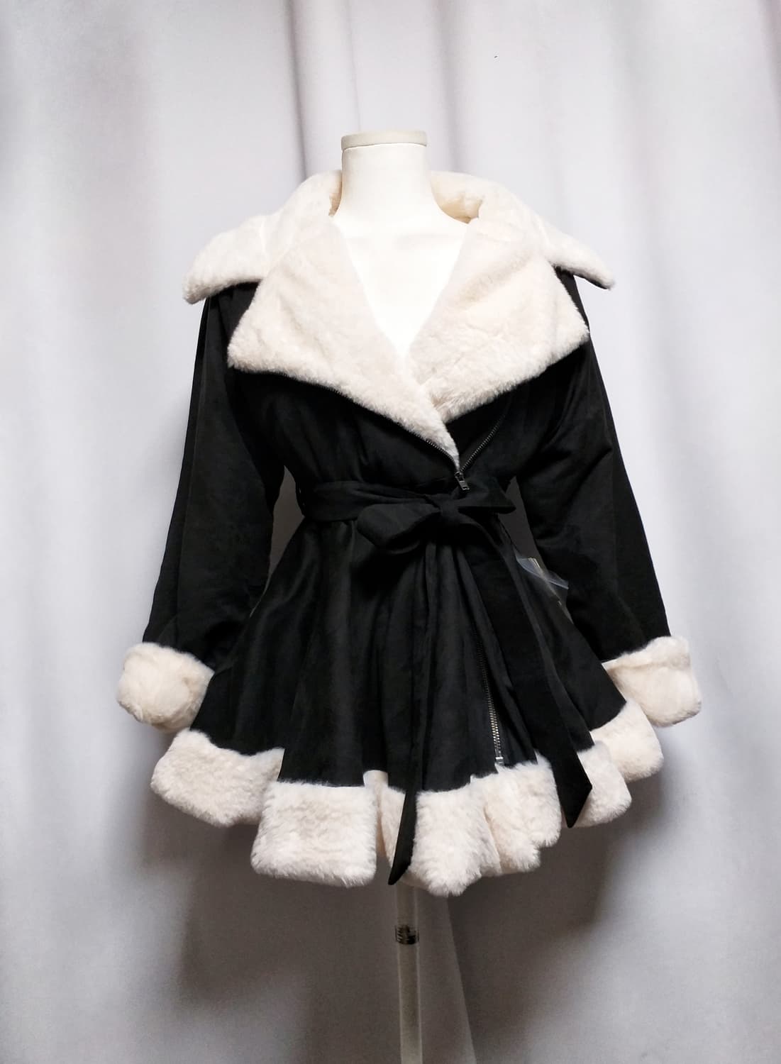 양산형지뢰계 플레어코트원피스 달천 히메 로맨틱갸루 핀터깔 캐캐체 펑크자켓 상품이미지1