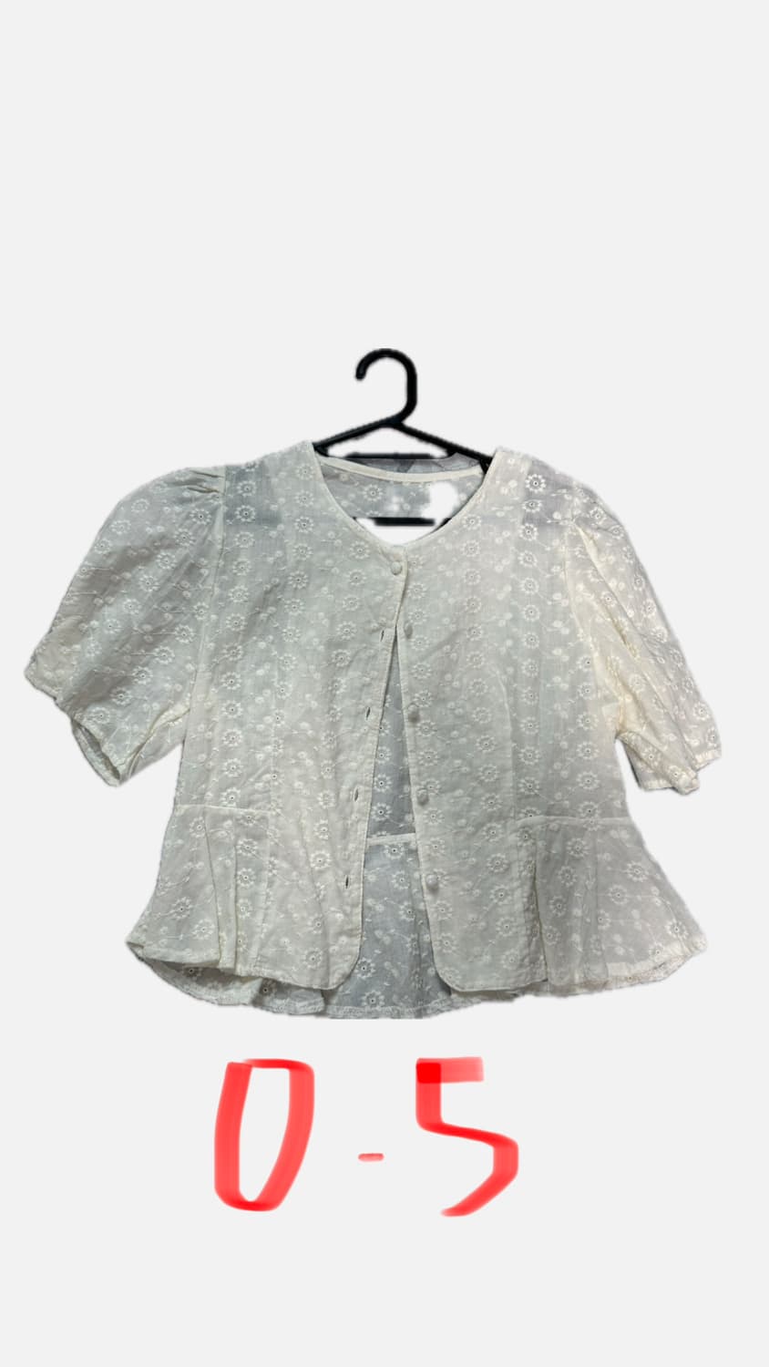 모리걸 자수 반팔 셔츠 상품이미지1