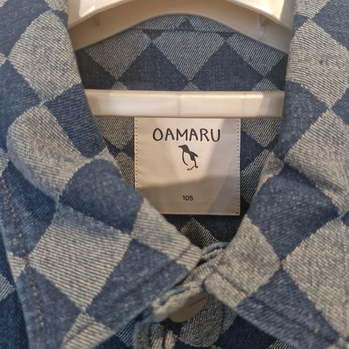 OAMARU 다이아패턴 반팔 데님 자켓 105 새상품 상품이미지4