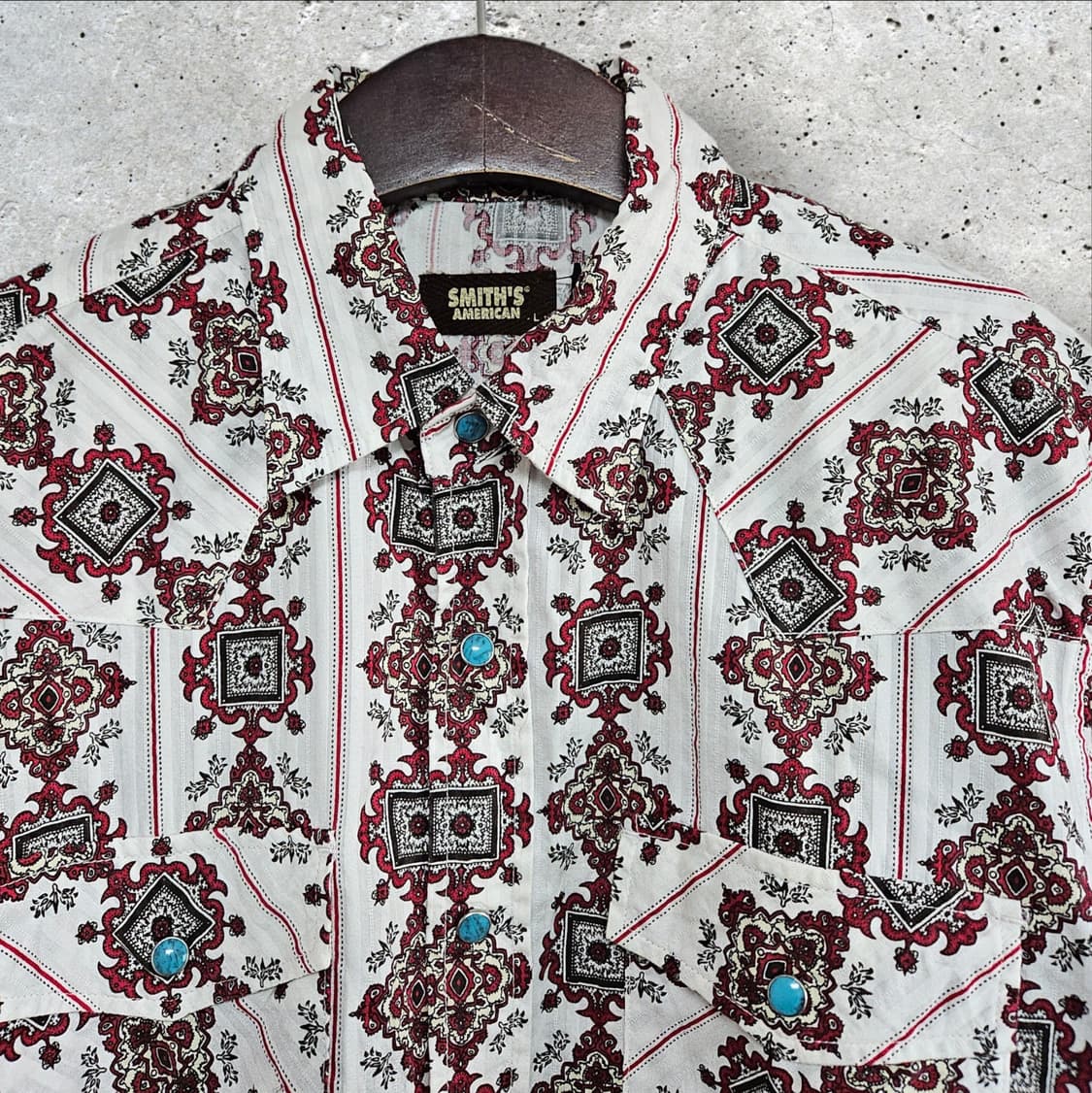스미스 아메리칸 터키석 버튼 빈티지 웨스턴 셔츠 (100/L) 상품이미지2