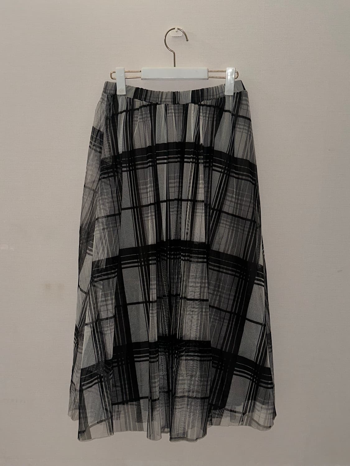 빈티지 체크 샤 스커트 상품이미지4