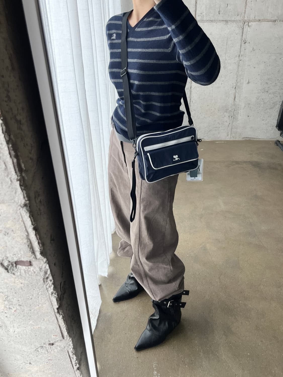 00s Courreges 꾸레쥬 화이트 로고 4웨이 백 스몰 상품이미지4